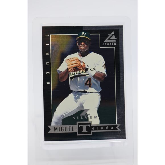 1998 Zenith Z-Silver #86 Miguel Tejada RC Rookie PSA 8 Oakland Athletics - Pop 1 - Picture 4 of 5